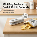 Mini Bag Sealer, 2 in 1 Seal & Cutter Heat Sealers